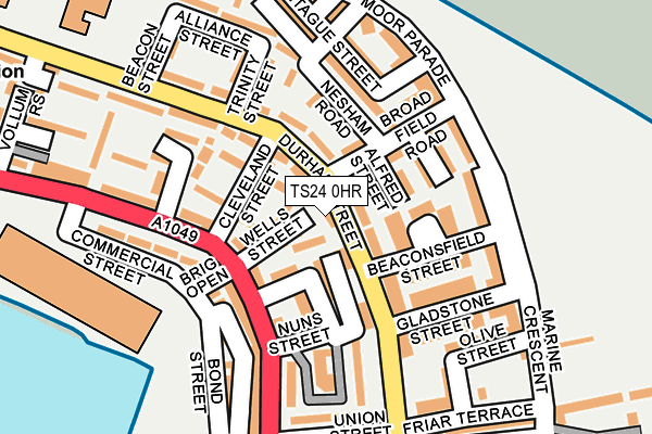 TS24 0HR map - OS OpenMap – Local (Ordnance Survey)