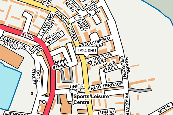 TS24 0HU map - OS OpenMap – Local (Ordnance Survey)