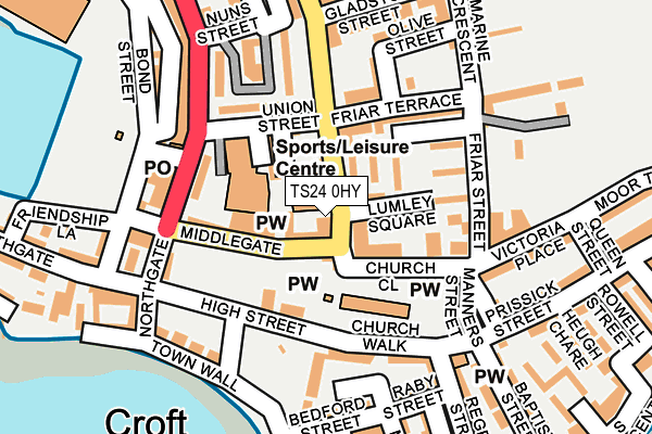 TS24 0HY map - OS OpenMap – Local (Ordnance Survey)