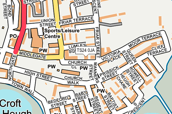 TS24 0JA map - OS OpenMap – Local (Ordnance Survey)