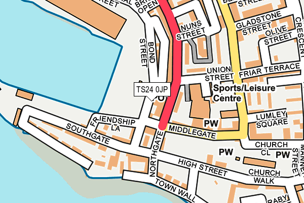 TS24 0JP map - OS OpenMap – Local (Ordnance Survey)