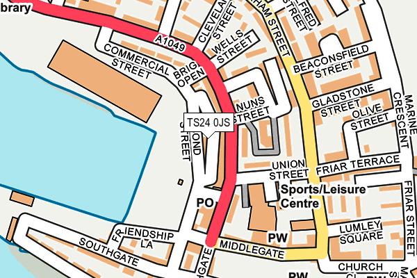 TS24 0JS map - OS OpenMap – Local (Ordnance Survey)