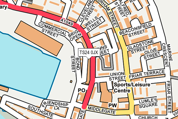 TS24 0JX map - OS OpenMap – Local (Ordnance Survey)