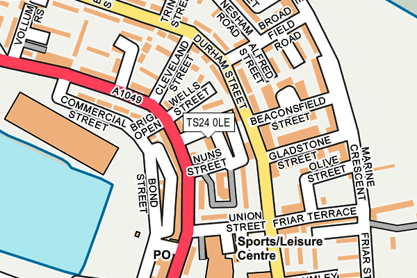 TS24 0LE map - OS OpenMap – Local (Ordnance Survey)