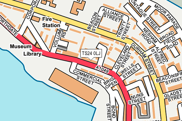 TS24 0LJ map - OS OpenMap – Local (Ordnance Survey)