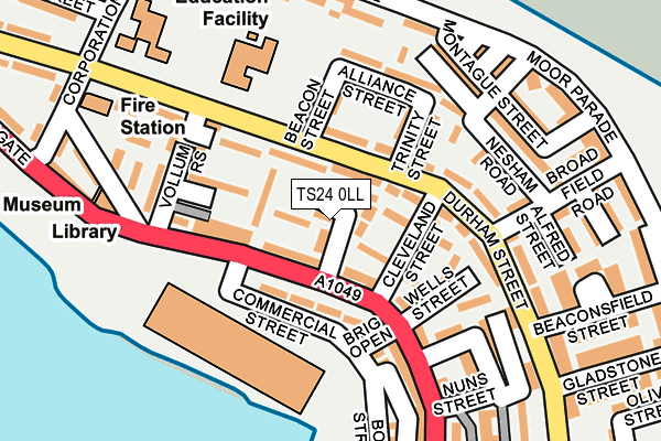 TS24 0LL map - OS OpenMap – Local (Ordnance Survey)