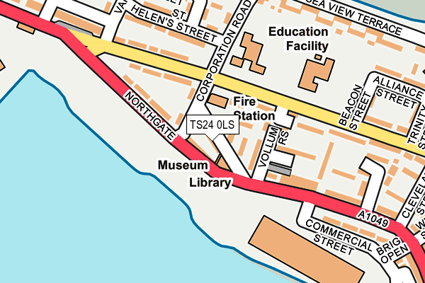 TS24 0LS map - OS OpenMap – Local (Ordnance Survey)