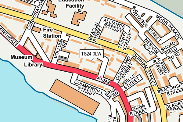 TS24 0LW map - OS OpenMap – Local (Ordnance Survey)