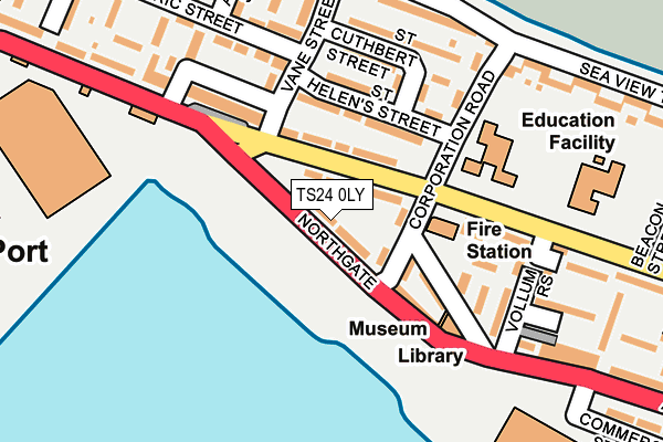 TS24 0LY map - OS OpenMap – Local (Ordnance Survey)