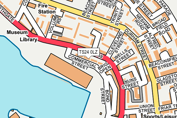 TS24 0LZ map - OS OpenMap – Local (Ordnance Survey)