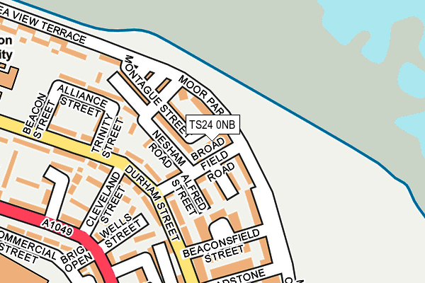 TS24 0NB map - OS OpenMap – Local (Ordnance Survey)