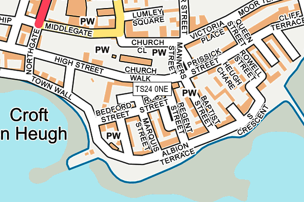 TS24 0NE map - OS OpenMap – Local (Ordnance Survey)