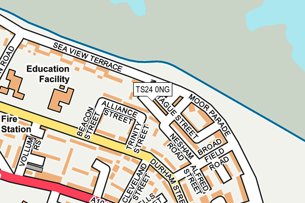 TS24 0NG map - OS OpenMap – Local (Ordnance Survey)
