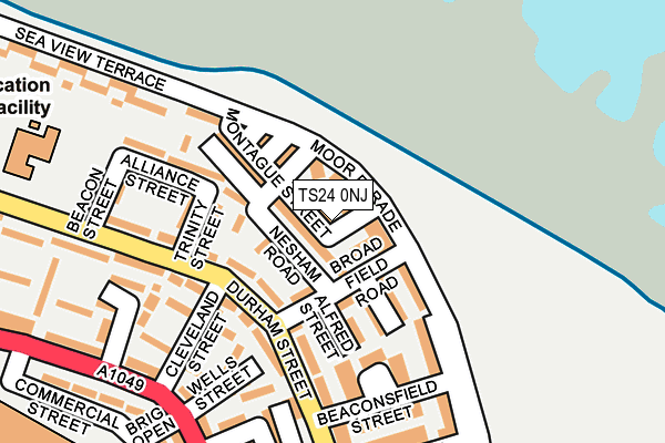 TS24 0NJ map - OS OpenMap – Local (Ordnance Survey)