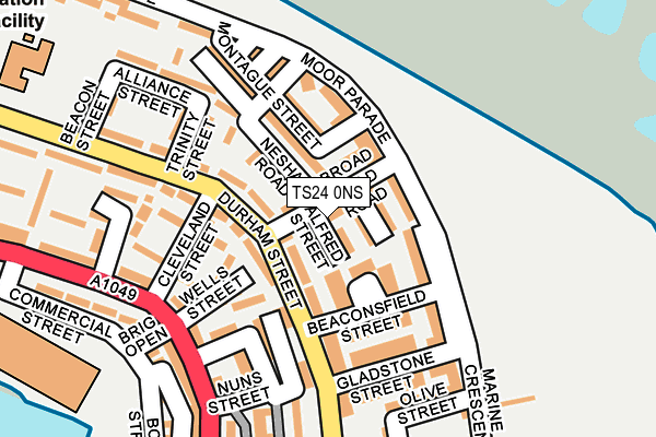 TS24 0NS map - OS OpenMap – Local (Ordnance Survey)