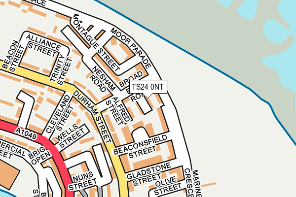 TS24 0NT map - OS OpenMap – Local (Ordnance Survey)