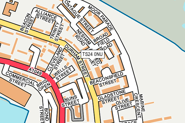TS24 0NU map - OS OpenMap – Local (Ordnance Survey)