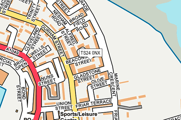TS24 0NX map - OS OpenMap – Local (Ordnance Survey)