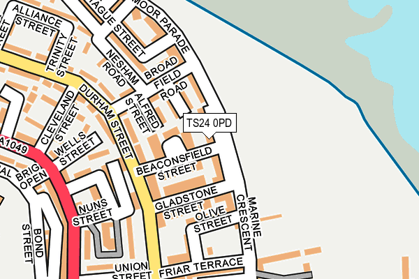 TS24 0PD map - OS OpenMap – Local (Ordnance Survey)