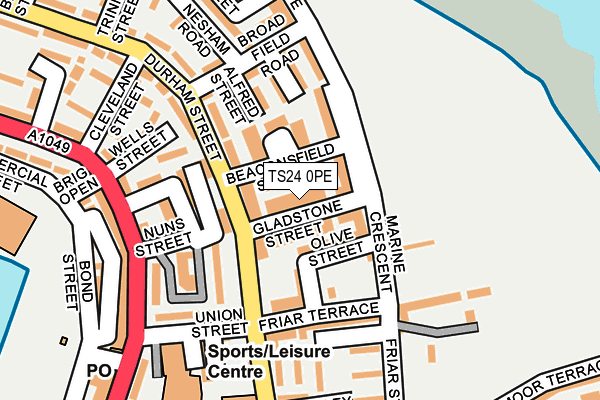 TS24 0PE map - OS OpenMap – Local (Ordnance Survey)