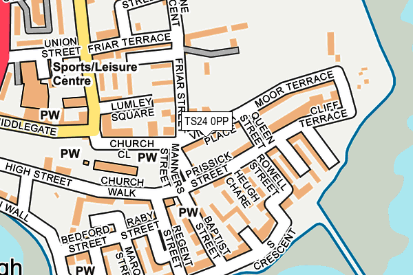 TS24 0PP map - OS OpenMap – Local (Ordnance Survey)