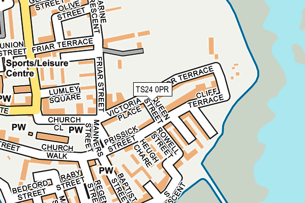 TS24 0PR map - OS OpenMap – Local (Ordnance Survey)