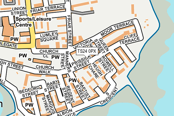 TS24 0PX map - OS OpenMap – Local (Ordnance Survey)