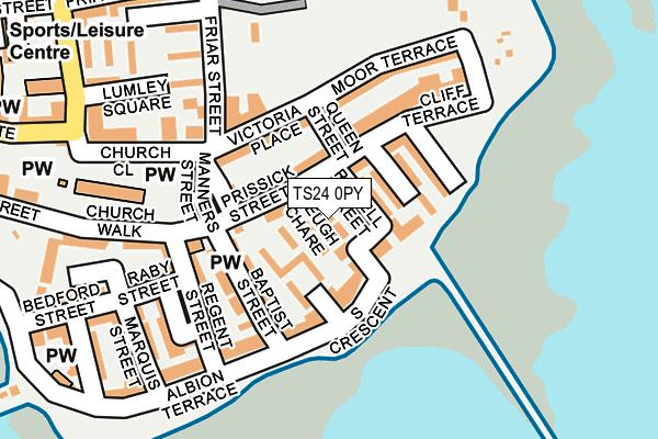 TS24 0PY map - OS OpenMap – Local (Ordnance Survey)