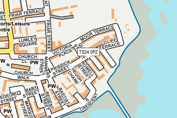 TS24 0PZ map - OS OpenMap – Local (Ordnance Survey)