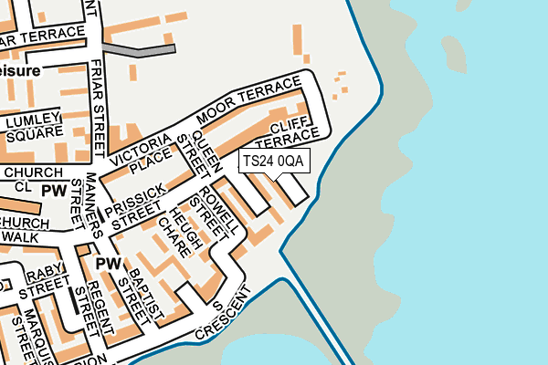 TS24 0QA map - OS OpenMap – Local (Ordnance Survey)