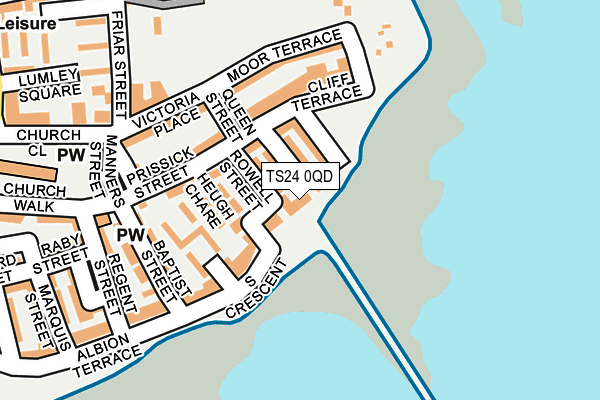 TS24 0QD map - OS OpenMap – Local (Ordnance Survey)
