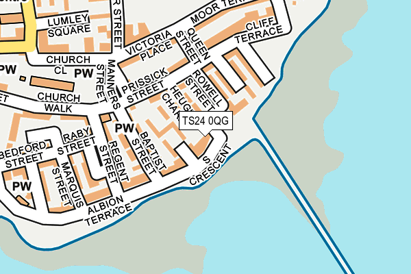 TS24 0QG map - OS OpenMap – Local (Ordnance Survey)
