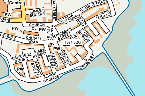 TS24 0QQ map - OS OpenMap – Local (Ordnance Survey)