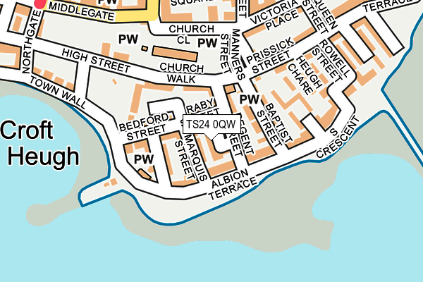 TS24 0QW map - OS OpenMap – Local (Ordnance Survey)
