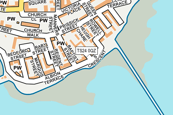 TS24 0QZ map - OS OpenMap – Local (Ordnance Survey)