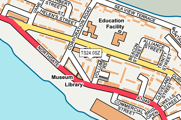 TS24 0SZ map - OS OpenMap – Local (Ordnance Survey)