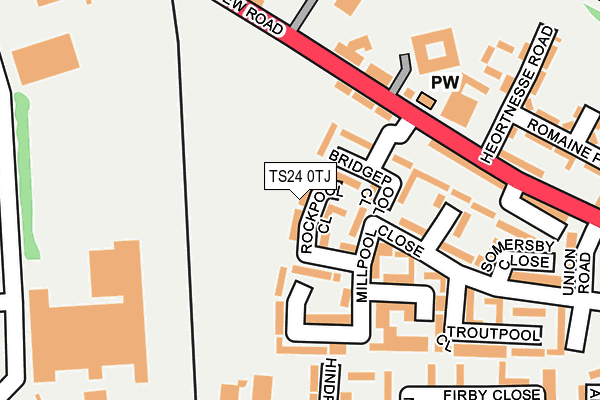 TS24 0TJ map - OS OpenMap – Local (Ordnance Survey)