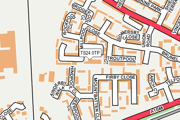 TS24 0TP map - OS OpenMap – Local (Ordnance Survey)