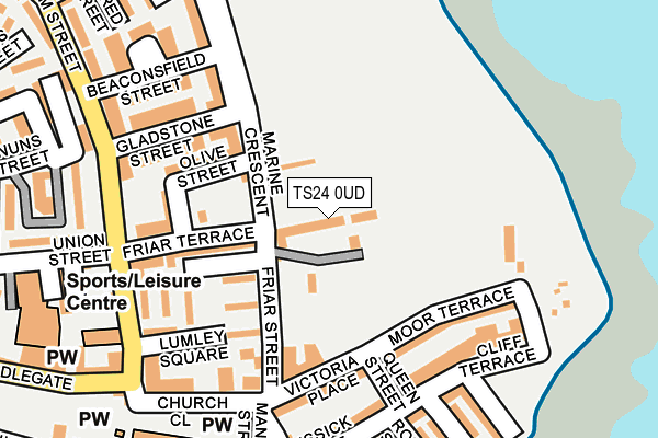 TS24 0UD map - OS OpenMap – Local (Ordnance Survey)