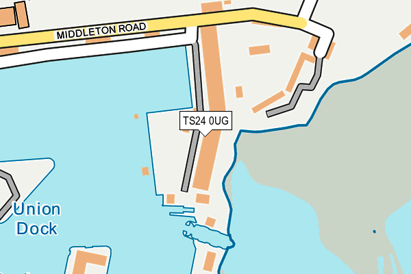 TS24 0UG map - OS OpenMap – Local (Ordnance Survey)