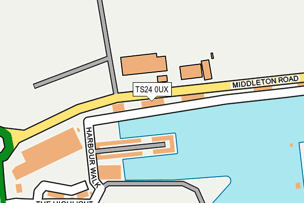 TS24 0UX map - OS OpenMap – Local (Ordnance Survey)