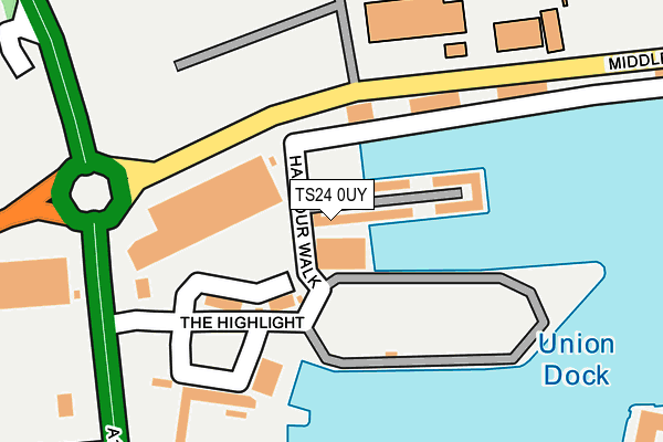 TS24 0UY map - OS OpenMap – Local (Ordnance Survey)