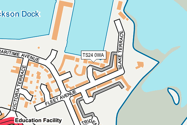 TS24 0WA map - OS OpenMap – Local (Ordnance Survey)