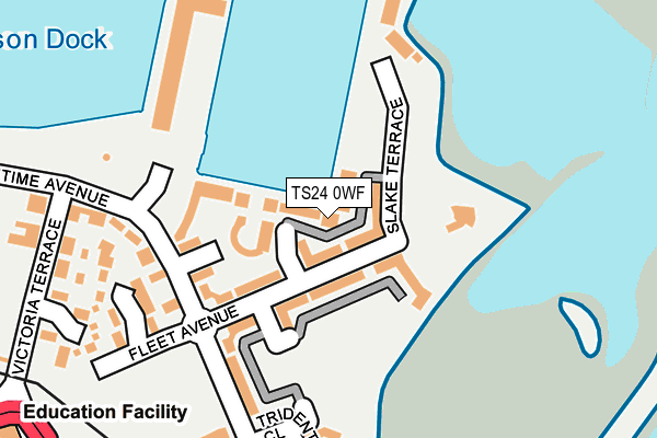 TS24 0WF map - OS OpenMap – Local (Ordnance Survey)