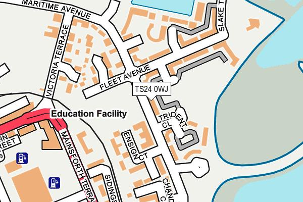 TS24 0WJ map - OS OpenMap – Local (Ordnance Survey)