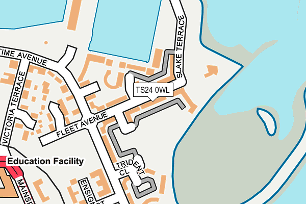 TS24 0WL map - OS OpenMap – Local (Ordnance Survey)