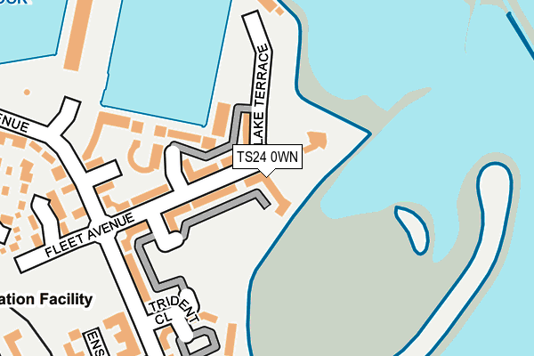 TS24 0WN map - OS OpenMap – Local (Ordnance Survey)