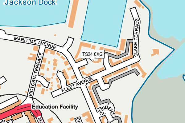 TS24 0XG map - OS OpenMap – Local (Ordnance Survey)