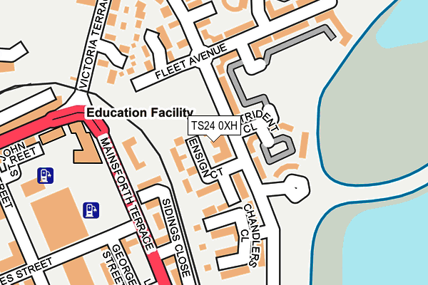 TS24 0XH map - OS OpenMap – Local (Ordnance Survey)