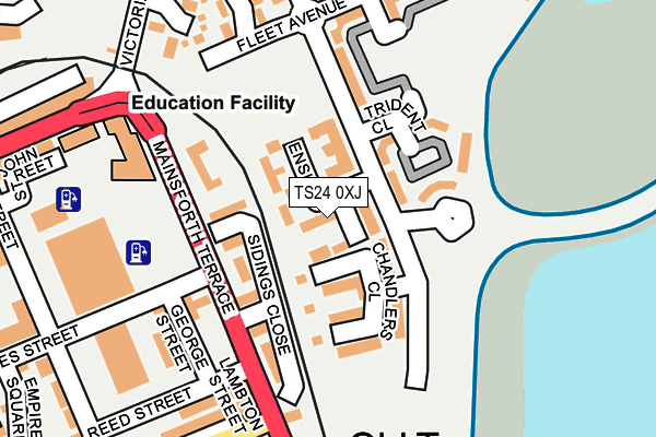 TS24 0XJ map - OS OpenMap – Local (Ordnance Survey)